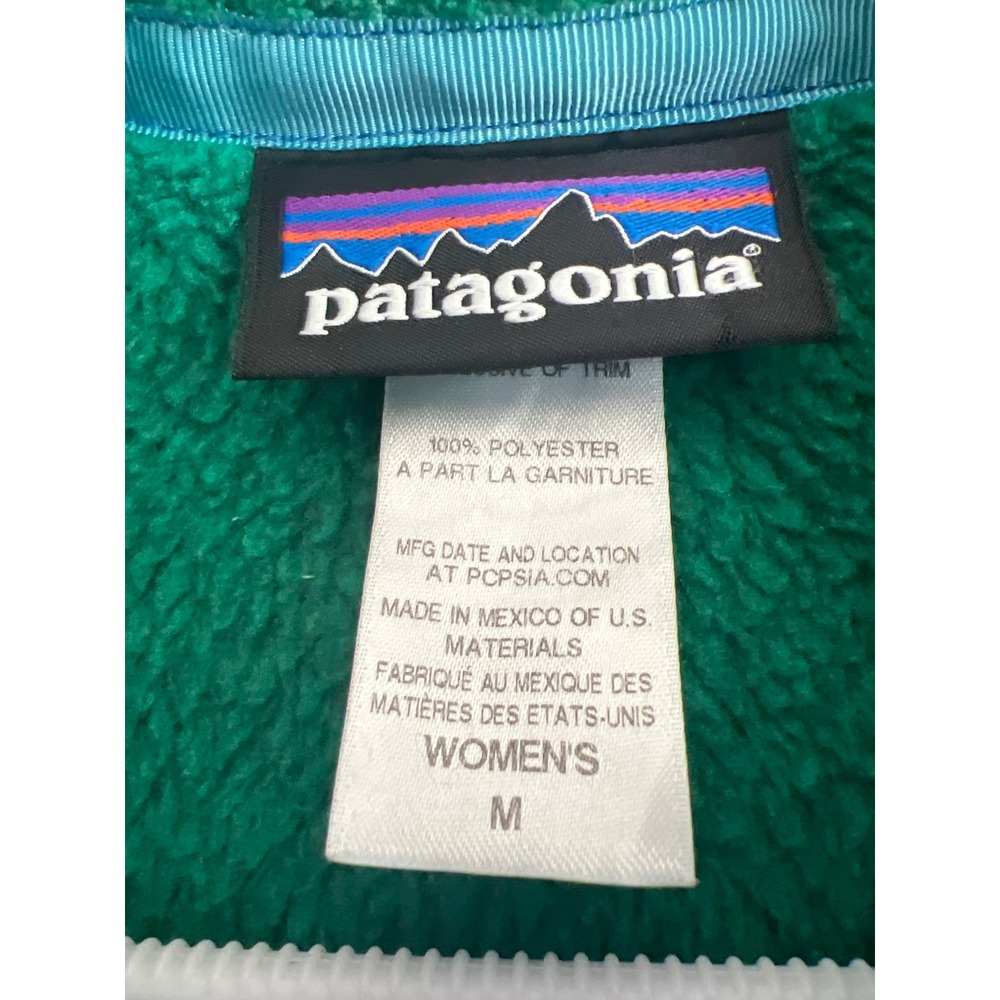 Patagonia Womens Re-Tool Snap-T Fleece Pullover Green Blue 25442 Medium Gorpcore - Picture 3 of 8